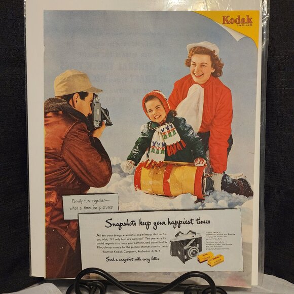Kodak Camera Advertisement - General Tire and Rubber Vintage - Picture 1 of 6